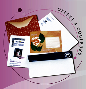 Pochette et enveloppe  impression personnalise OFFSET 4 couleurs